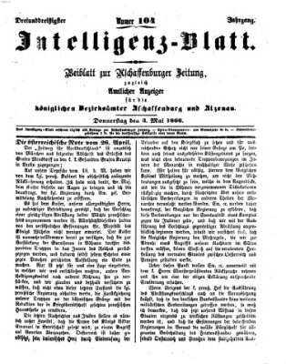 Aschaffenburger Zeitung Donnerstag 3. Mai 1866