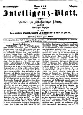 Aschaffenburger Zeitung Montag 2. Juli 1866