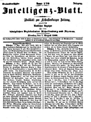 Aschaffenburger Zeitung Dienstag 7. August 1866