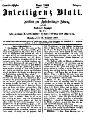 Aschaffenburger Zeitung Samstag 18. August 1866