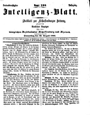 Aschaffenburger Zeitung Donnerstag 30. August 1866