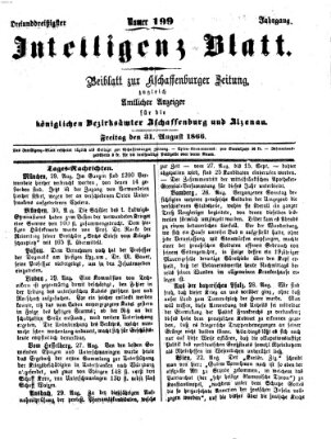 Aschaffenburger Zeitung Freitag 31. August 1866