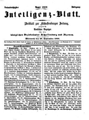 Aschaffenburger Zeitung Mittwoch 26. September 1866