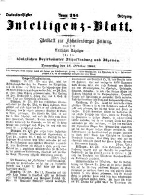 Aschaffenburger Zeitung Donnerstag 18. Oktober 1866