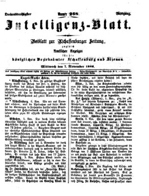 Aschaffenburger Zeitung Mittwoch 7. November 1866