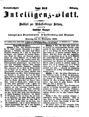 Aschaffenburger Zeitung Sonntag 11. November 1866