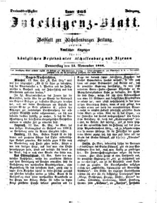 Aschaffenburger Zeitung Donnerstag 15. November 1866