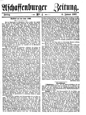 Aschaffenburger Zeitung Freitag 4. Januar 1867
