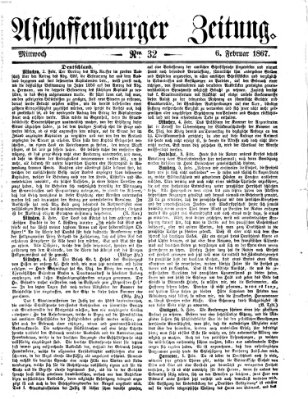 Aschaffenburger Zeitung Mittwoch 6. Februar 1867