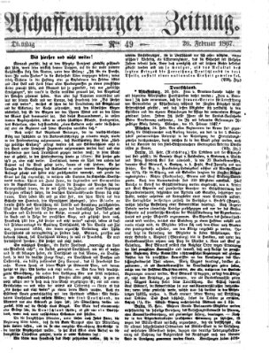 Aschaffenburger Zeitung Dienstag 26. Februar 1867
