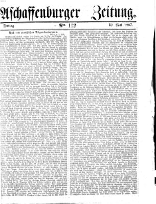 Aschaffenburger Zeitung Freitag 10. Mai 1867