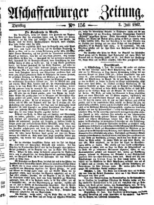 Aschaffenburger Zeitung Dienstag 2. Juli 1867