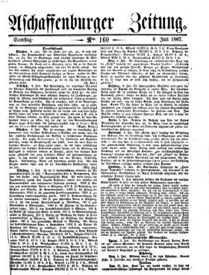Aschaffenburger Zeitung Samstag 6. Juli 1867