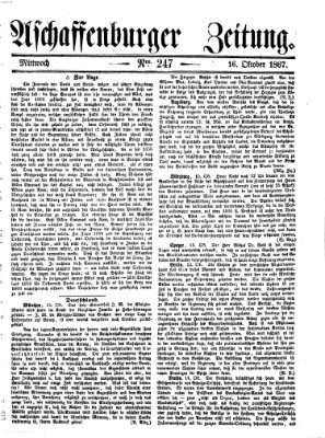 Aschaffenburger Zeitung Mittwoch 16. Oktober 1867