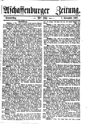 Aschaffenburger Zeitung Donnerstag 7. November 1867