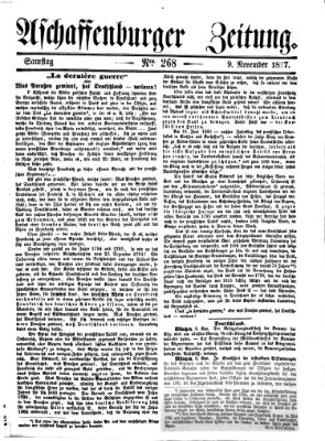 Aschaffenburger Zeitung Samstag 9. November 1867