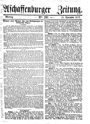 Aschaffenburger Zeitung Montag 11. November 1867