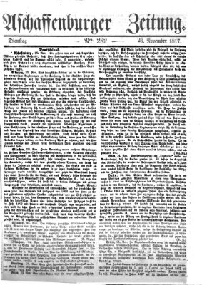 Aschaffenburger Zeitung Dienstag 26. November 1867