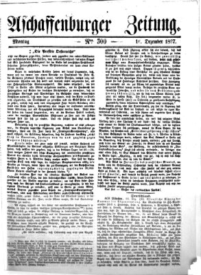 Aschaffenburger Zeitung Montag 16. Dezember 1867