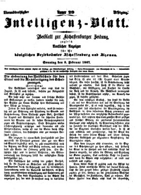 Aschaffenburger Zeitung Sonntag 3. Februar 1867