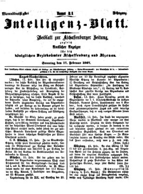 Aschaffenburger Zeitung Sonntag 17. Februar 1867