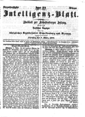 Aschaffenburger Zeitung Dienstag 5. März 1867