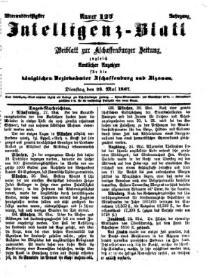 Aschaffenburger Zeitung Dienstag 28. Mai 1867