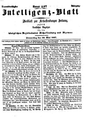 Aschaffenburger Zeitung Donnerstag 30. Mai 1867
