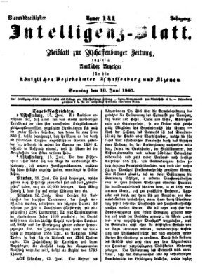 Aschaffenburger Zeitung Sonntag 16. Juni 1867