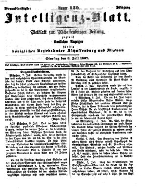 Aschaffenburger Zeitung Dienstag 9. Juli 1867