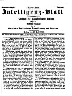 Aschaffenburger Zeitung Freitag 19. Juli 1867