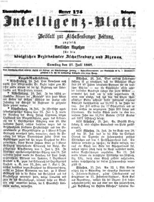 Aschaffenburger Zeitung Samstag 27. Juli 1867