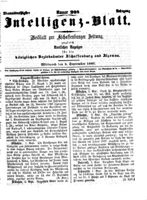 Aschaffenburger Zeitung Mittwoch 4. September 1867