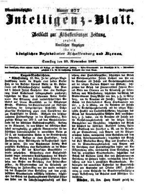Aschaffenburger Zeitung Samstag 23. November 1867