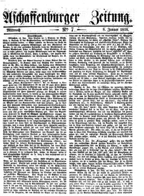 Aschaffenburger Zeitung Mittwoch 8. Januar 1868