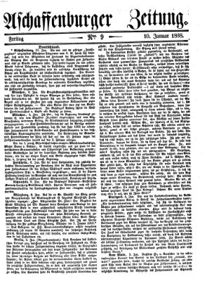 Aschaffenburger Zeitung Freitag 10. Januar 1868