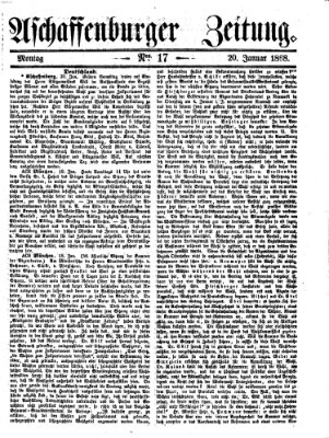 Aschaffenburger Zeitung Montag 20. Januar 1868