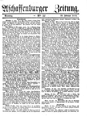 Aschaffenburger Zeitung Samstag 29. Februar 1868