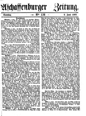Aschaffenburger Zeitung Samstag 6. Juni 1868