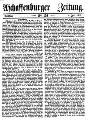 Aschaffenburger Zeitung Samstag 4. Juli 1868