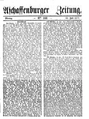 Aschaffenburger Zeitung Montag 13. Juli 1868