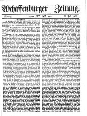 Aschaffenburger Zeitung Montag 20. Juli 1868