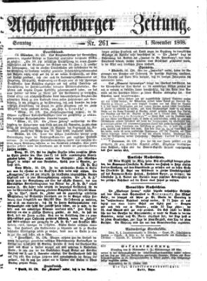 Aschaffenburger Zeitung Sonntag 1. November 1868