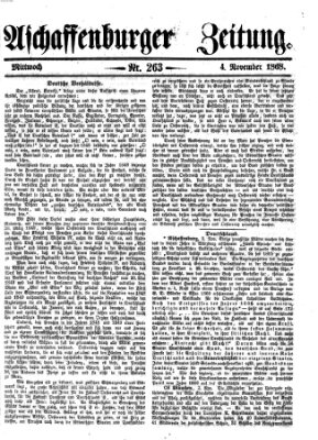 Aschaffenburger Zeitung Mittwoch 4. November 1868