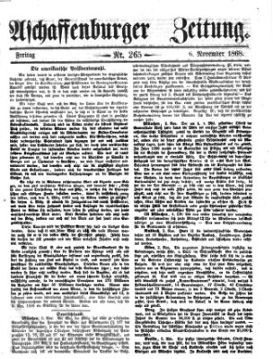 Aschaffenburger Zeitung Freitag 6. November 1868