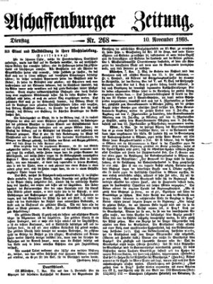 Aschaffenburger Zeitung Dienstag 10. November 1868