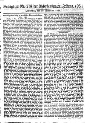 Aschaffenburger Zeitung Donnerstag 26. November 1868
