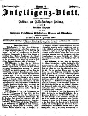 Aschaffenburger Zeitung Mittwoch 8. Januar 1868