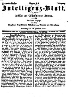 Aschaffenburger Zeitung Sonntag 19. Januar 1868