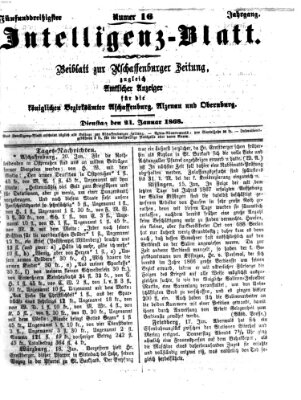 Aschaffenburger Zeitung Dienstag 21. Januar 1868